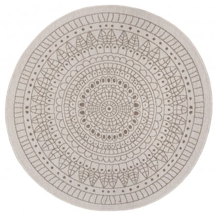 Kusový koberec Twin-Wendeteppiche 105475 Linen kruh – na von aj na doma (Rozmery kobercov 140x140 (priemer) kruh)