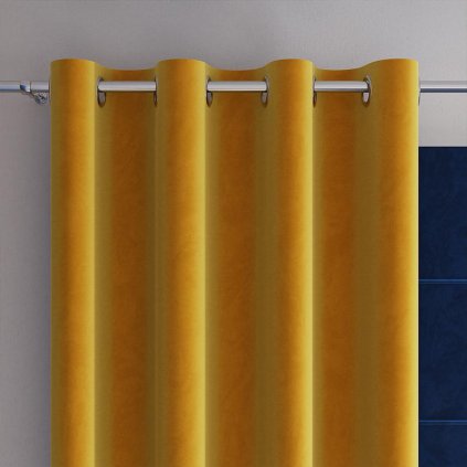 71638 horcicovy zamatovy zaves na kruzkoch velvi 140x260 cm