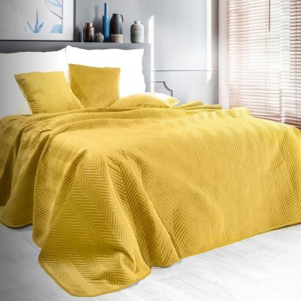73497 horcicovy zamatovy prehoz na postel sofia 220x240 cm