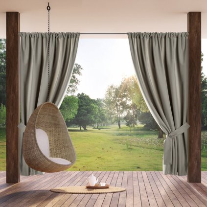 79005 nepremokavy bezovy zaves na terasu garden 155x200 cm