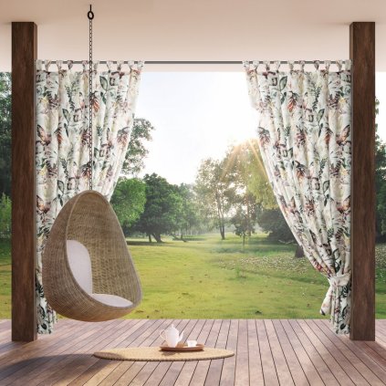 78981 nepremokavy vzorovany zaves na terasu garden 155x220 cm