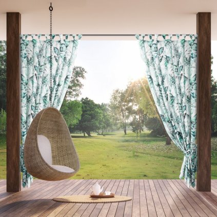 78990 nepremokavy vzorovany zaves na terasu garden 155x220 cm