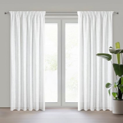 79698 biely zaves v eko style s pridavkom lanu rosi na paske 140x270 cm