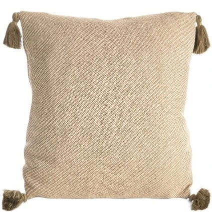 80703 bezova obliecka na vankus so strapcami poly 45x45 cm