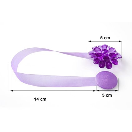 83136 magneticka spona na zavesy m24 fialova kvet