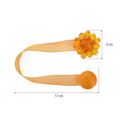 83142 magneticka spona na zavesy m26 oranzova kvet
