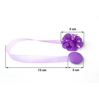 83109 magneticka spona na zavesy m27 fialova kvet