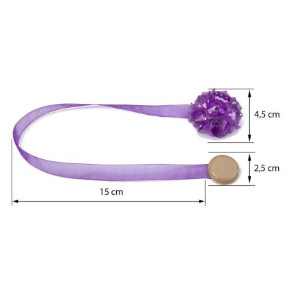 83160 magneticka spona na zavesy m31 fialova kvet