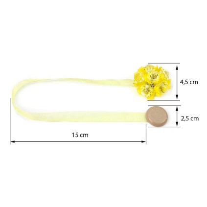 83178 magneticka spona na zavesy m31 zlta kvet