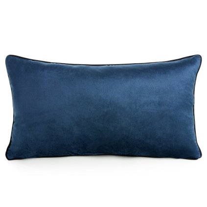 80205 modra zamatova obliecka na vankus s kontrastnym lemovanim gaja3 30x50 cm