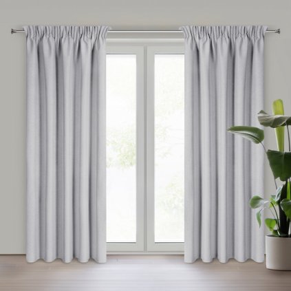 81762 sivy 100 zatemnujuci zaves typu blackout na paske suzan 135x270 cm