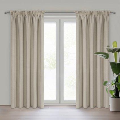 81747 tmavobezovy 100 zatemnujuci zaves typu blackout na paske suzan 135x270 cm