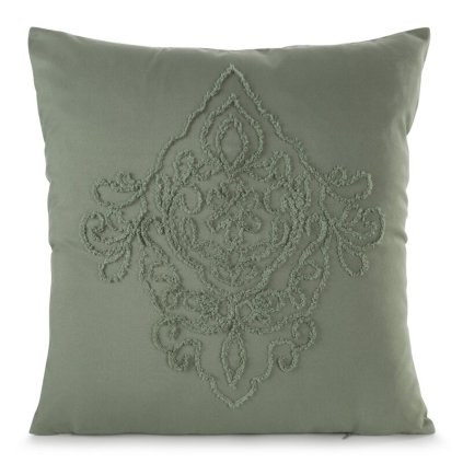 80685 zelena obliecka na vankus s ornamentovou aplikaciou mira 45x45 cm