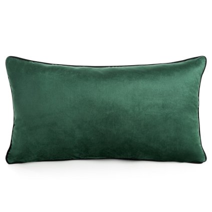 80202 zelena zamatova obliecka na vankus s kontrastnym lemovanim gaja3 30x50 cm
