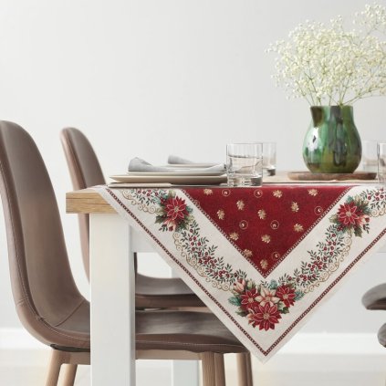 83850 vianocny obrus jingle100x100 cm