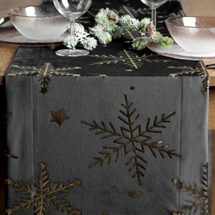 83928 vianocny obrus onyx 40x140 cm