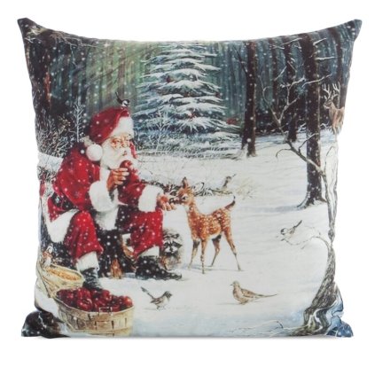 84117 vianocna zamatova obliecka na vankus xmas196 45x45 cm