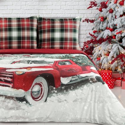 84069 vianocne bavlnene postelne obliecky vinti 220x200 cm 2x70x80
