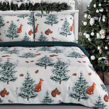84204 vianocne postelne obliecky roland 220x200 cm 2x70x80 cm