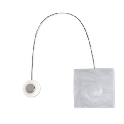 84615 magneticka spona na zavesy m118 strieborna stvorec