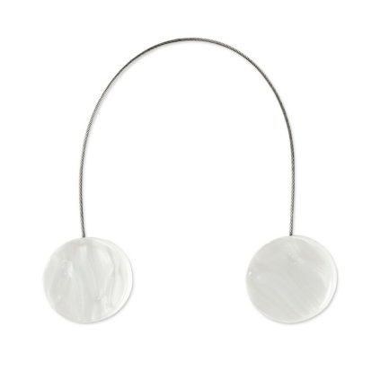 84621 magneticka spona na zavesy m120 biela kruh 2ks bal