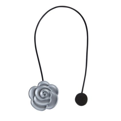 84729 magneticka spona na zavesy m124 siva kvet 2ks bal