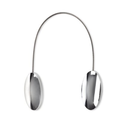 84702 magneticka spona na zavesy m125 strieborna oval
