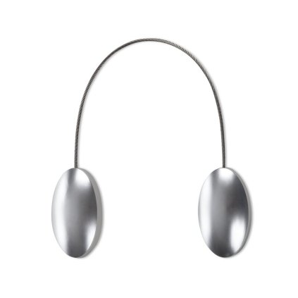 84738 magneticka spona na zavesy m125 strieborna matna oval