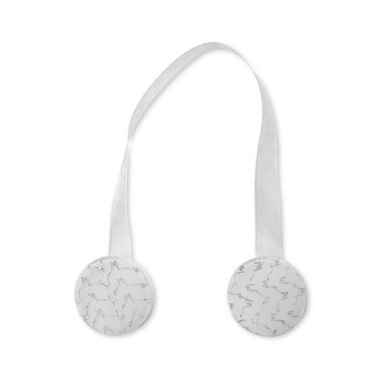 84711 magneticka spona na zavesy m132 bielostrieborna kvet 2ks bal