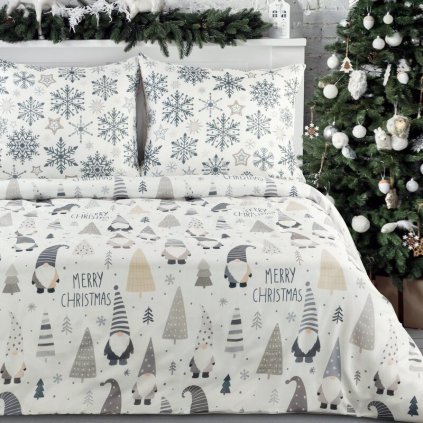 84858 vianocne bavlnene postelne obliecky dwarf 140x200 cm 1x70x80 cm