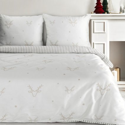 84822 vianocne satenove postelne obliecky bosque 140x200 cm 1x70x80 cm