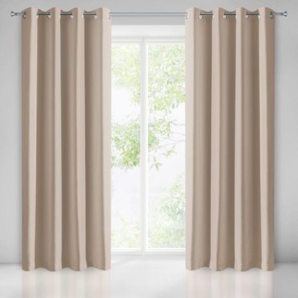 15282 pudrovy zatemnovaci zaves na kruzkoch blackout 135x250 cm