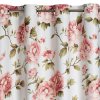 19845 2 biely zatemnovaci zaves na kruzkoch tess s motivom pivonii 140x250 cm