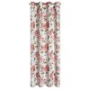 19845 4 biely zatemnovaci zaves na kruzkoch tess s motivom pivonii 140x250 cm