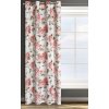 19845 12 biely zatemnovaci zaves na kruzkoch tess s motivom pivonii 140x250 cm