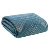 22869 2 tyrkysovy prehoz na postel victoria2 s potlacou 170x210 cm