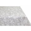 bavlneny obrus bezovy s bielymi kvetmi 90x90 cm made in italy