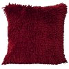 8904 cervena dekoracna obliecka na vankus shaggy 40x40 cm