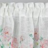 32097 2 biela zaclona na tuneli asteja s potlacou kvetov 150x30 cm