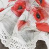 32109 5 biela zaclona na paske mari s potlacou makov 150x30 cm