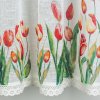32094 3 biela zaclona stella s potlacou tulipanov 150x60 cm
