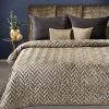 62460 hnedo strieborny prehoz na postel agata 170 x 210 cm