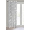 62683 5 biela zaclona so striebornou potlacou helga na kovovych kruzkoch 140x260 cm
