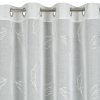 62671 4 biela zaclona so striebornou potlacou izabel na kruzkoch 140 x 250 cm