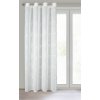 62671 2 biela zaclona so striebornou potlacou izabel na kruzkoch 140 x 250 cm