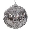 59679 strieborna plastova vianocna gula 8 cm sada 4 ks