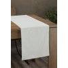 73101 biely zamatovy behun na stol blink12 s kvetinovym vzorom 35x180 cm