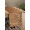 73098 hnedy zamatovy behun na stol blink12 s kvetinovym vzorom 35x180 cm