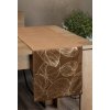 73341 hnedy zamatovy behun na stol blink16 s kvetinovym vzorom 35x220 cm
