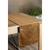 73413 hnedy zamatovy behun na stol blink18 s kvetinovym vzorom 35x220 cm